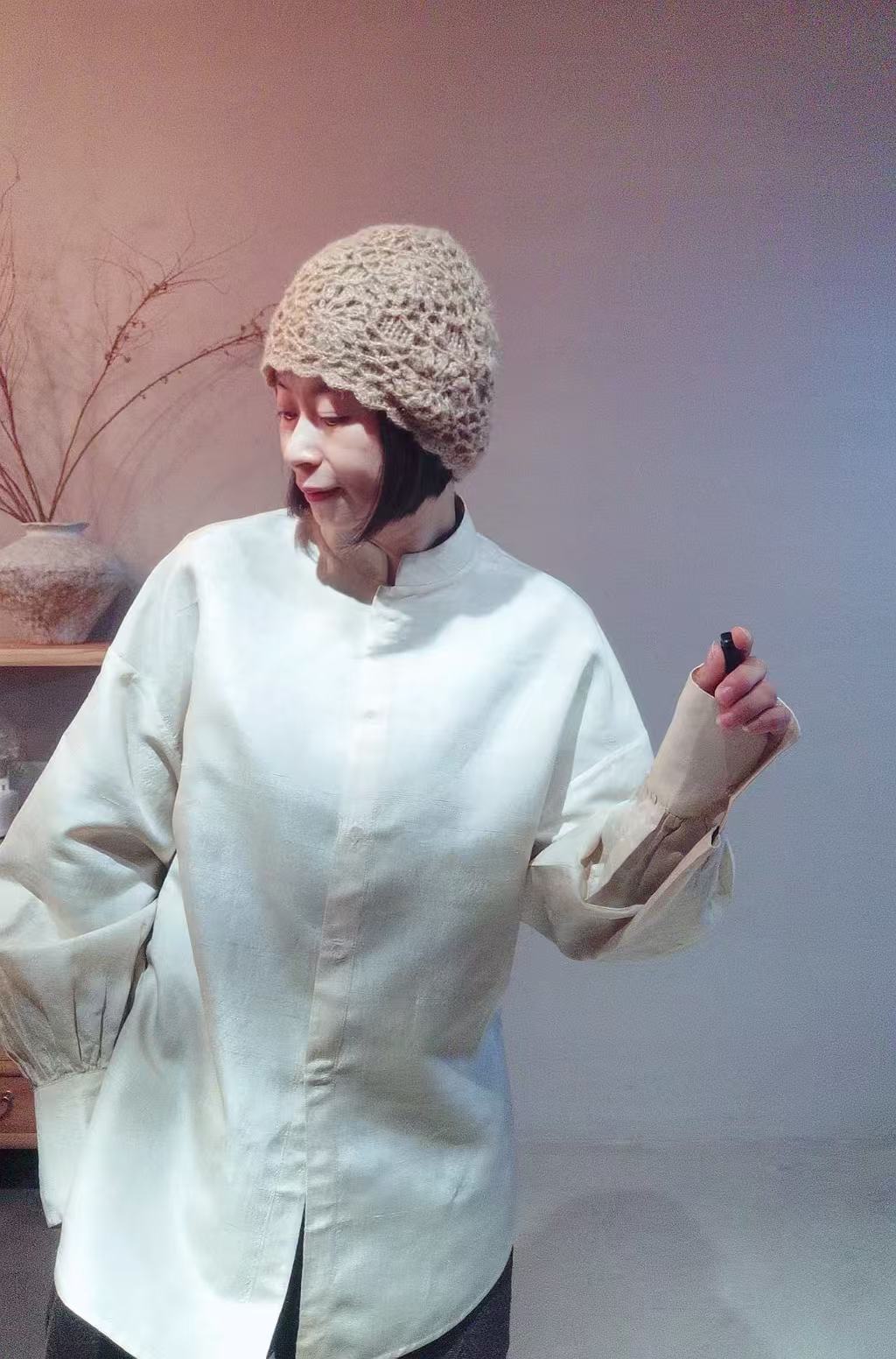Beige Tussah Shirt