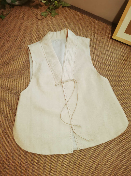 Beige Tussah Vest