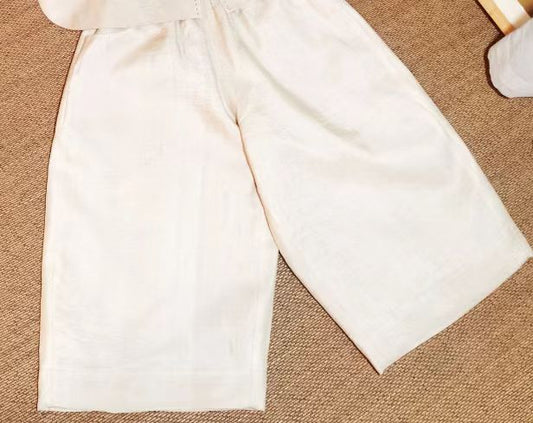 Beige Tussah Pants