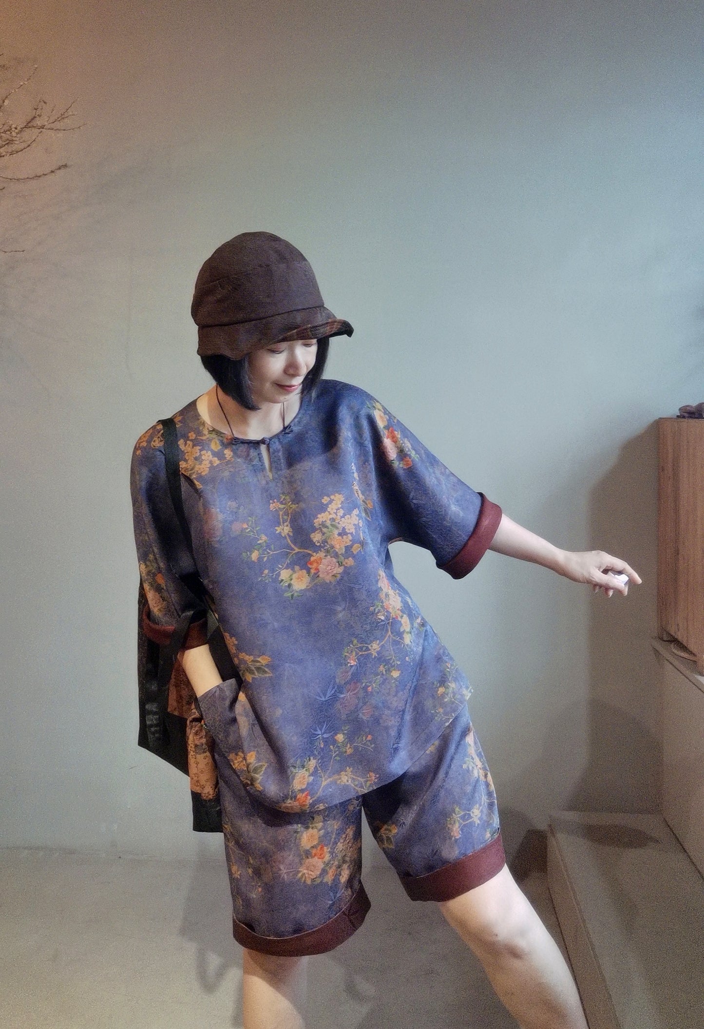 Xiangyunsha Silk Summer Set (Top +Pants)